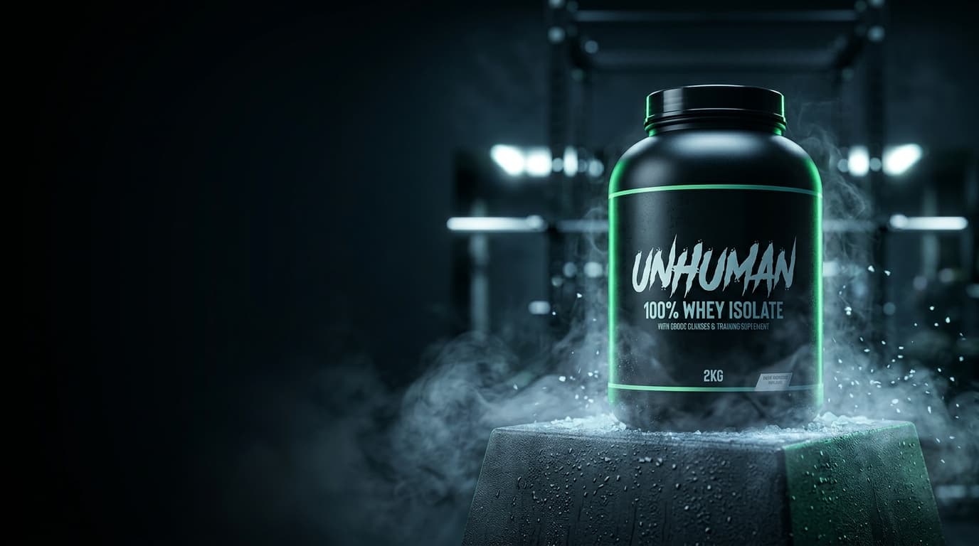 UNHUMAN 100% Whey Protein Isolate with Frost and Cold Vapor